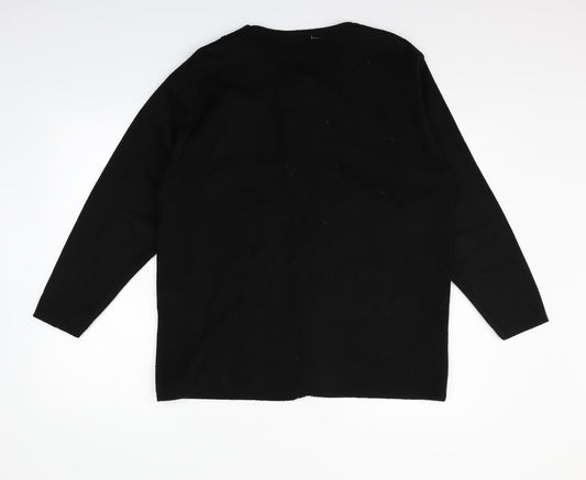 Preworn Womens Black Cardigan Jumper Size L