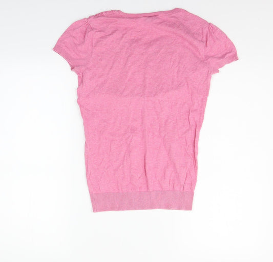 Topshop Womens Pink Pullover Jumper Size 10