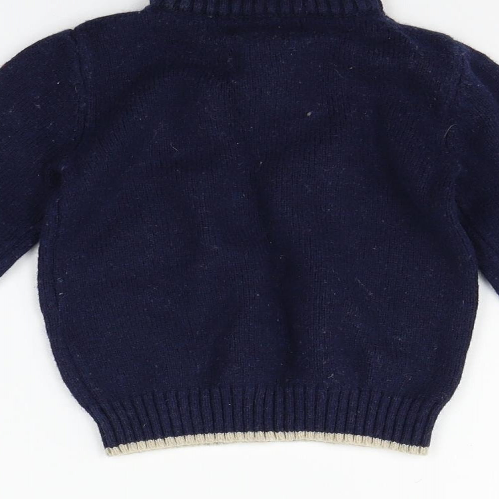 Brand and care label for griffin wille boys’ blue jacket, size 3, years