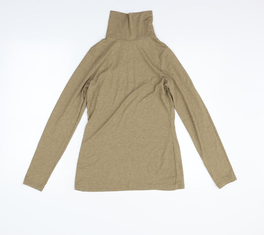 Warehouse Womens Beige Basic T-Shirt Size 10