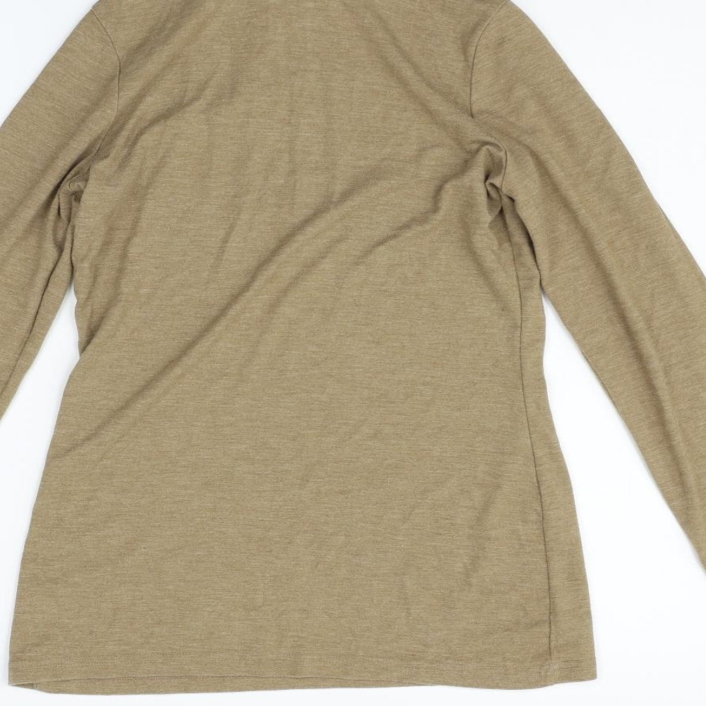 Warehouse Womens Beige Basic T-Shirt Size 10
