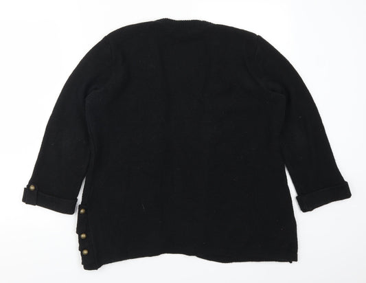 Blackline Womens Black Cardigan Jumper Size S