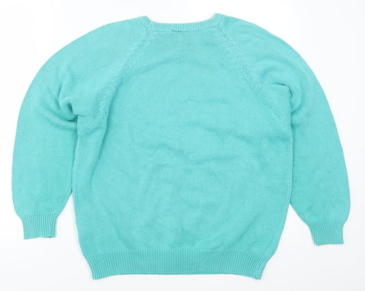 Casual Club Womens Blue Pullover Jumper Size M