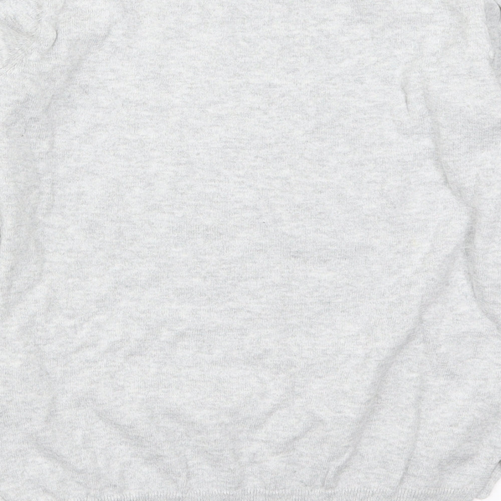 H&M Girls Grey Pullover Jumper Size 9-10 Years - Penguin