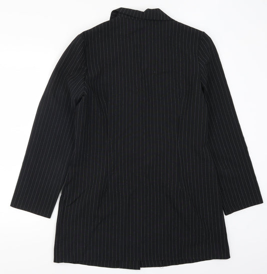 Select Womens Black Striped Jacket Blazer Size 14