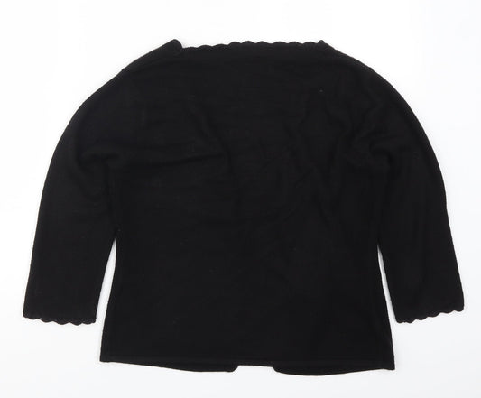Equation Womens Black Cardigan Jumper Size M