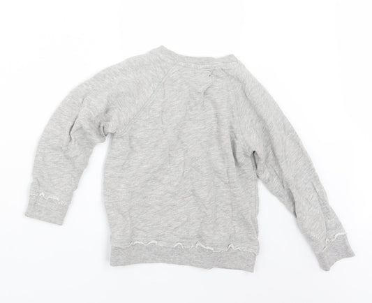 NEXT Girls Grey Pullover Jumper Size 4-5 Years