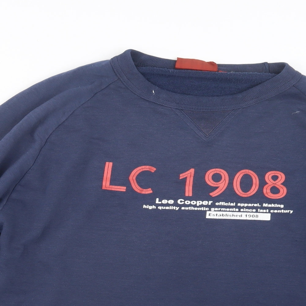 Lee Cooper Mens Blue Pullover Jumper Size S