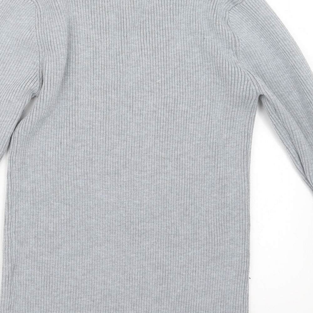 In Vogue Womens Grey Knit Pullover Jumper Size M
