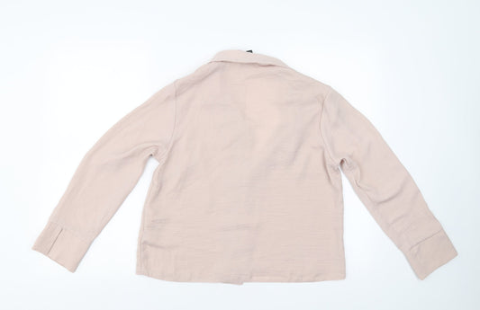 New Look Womens Pink Basic Blouse Size 10