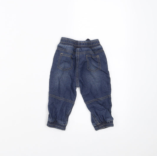 George Baby Blue Denim Jogger Jeans Size 6-9 Months