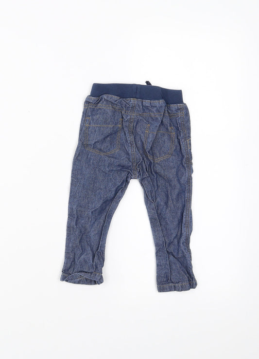 George Baby Blue Denim Jogger Jeans Size 6-9 Months