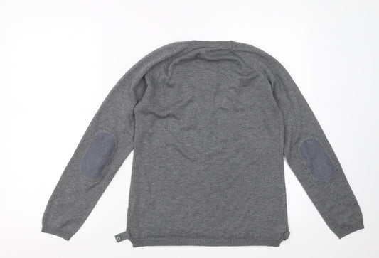 Preworn Womens Grey Argyle/Diamond Pullover Jumper Size S