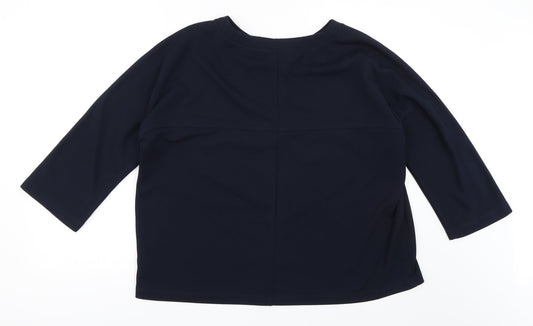 NEXT Womens Blue Basic Blouse Size 14