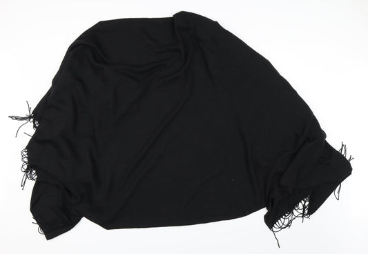 Preworn Womens Black Wrap Jumper One Size