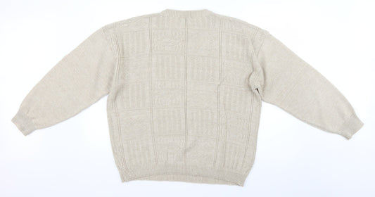 Mainstream Womens Beige Pullover Jumper Size M