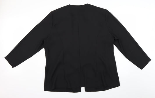 unlimited Womens Black Cardigan Jumper Size 4