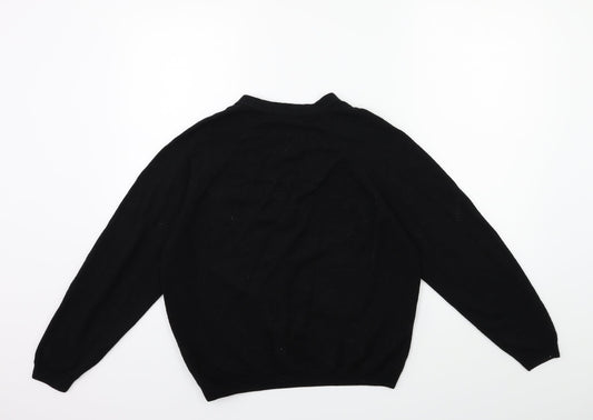 EWM Womens Black Knit Cardigan Jumper Size 14