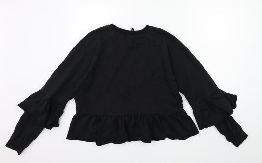 influence Womens Black Pullover Sweatshirt Size 12