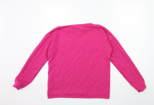 Marks and Spencer Girls Pink Pullover Sweatshirt Size 13-14 Years