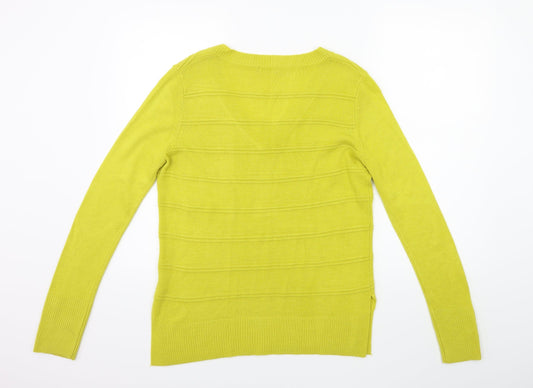 M&Co Womens Yellow Knit Pullover Jumper Size 12