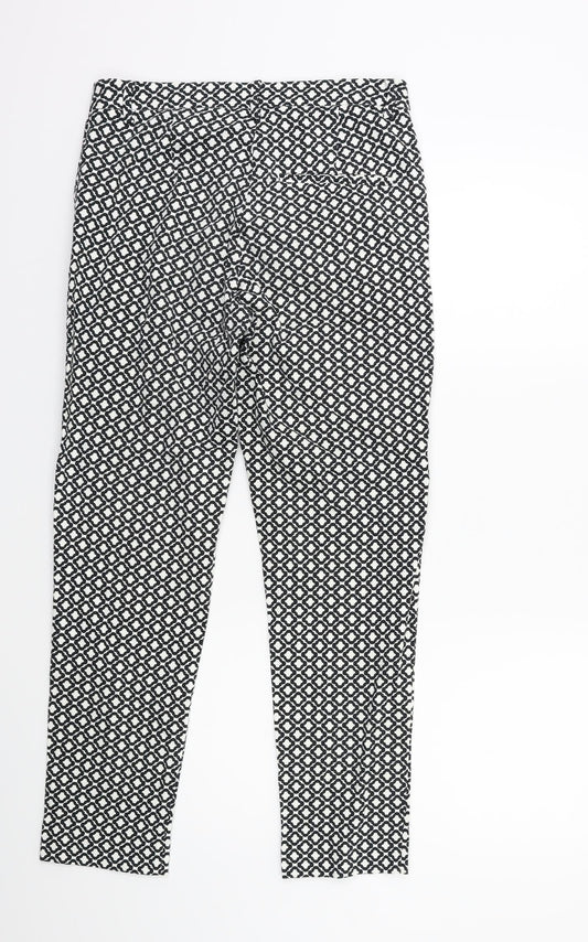 H&M Womens Blue Trousers Size 8 L27 in