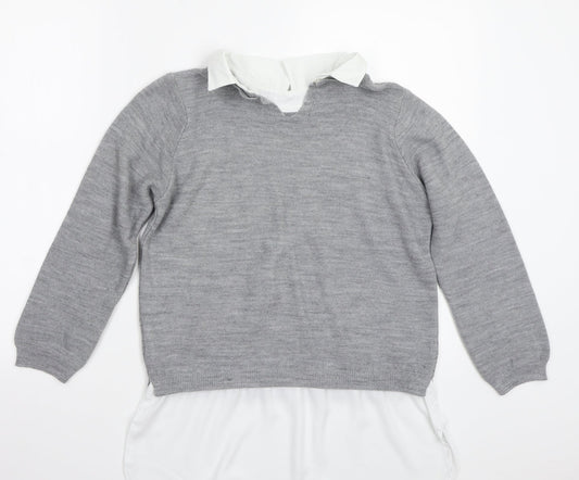 Select Womens Grey Pullover Jumper Size 12