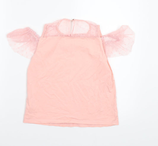 SheIn Girls Pink Basic T-Shirt Size 10 Years