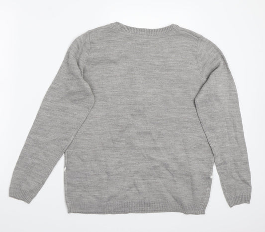 ESMARA Womens Grey Pullover Jumper Size M