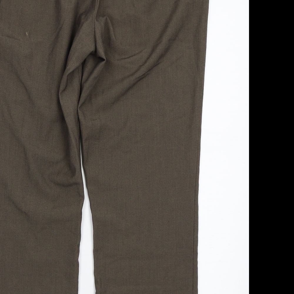 Marks and Spencer Womens Green Trousers Size 16 L28 in