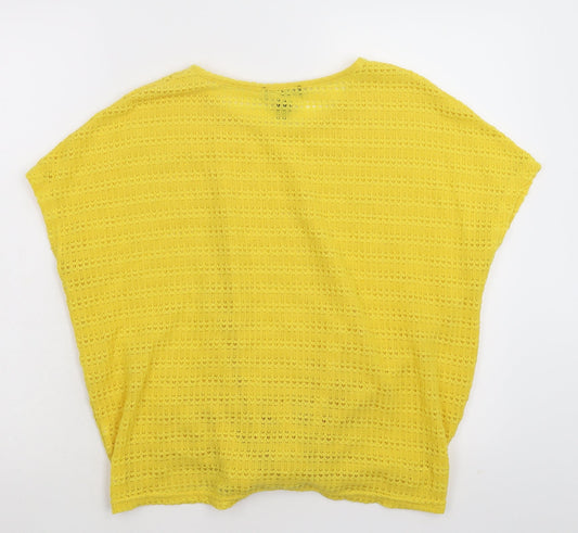 New Look Womens Yellow Knit Pullover Jumper Size M