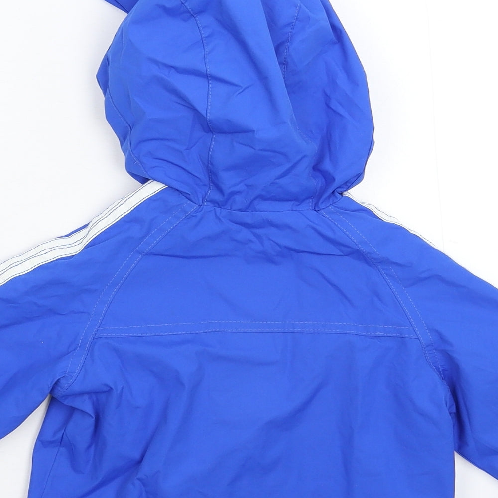 Brand and care label for ZeroXposur Baby Blue Rain Coat Coat, size 12, Months