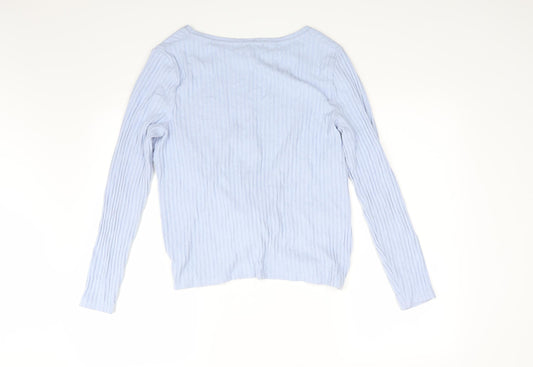 New Look Womens Blue Knit Pullover Jumper Size 14