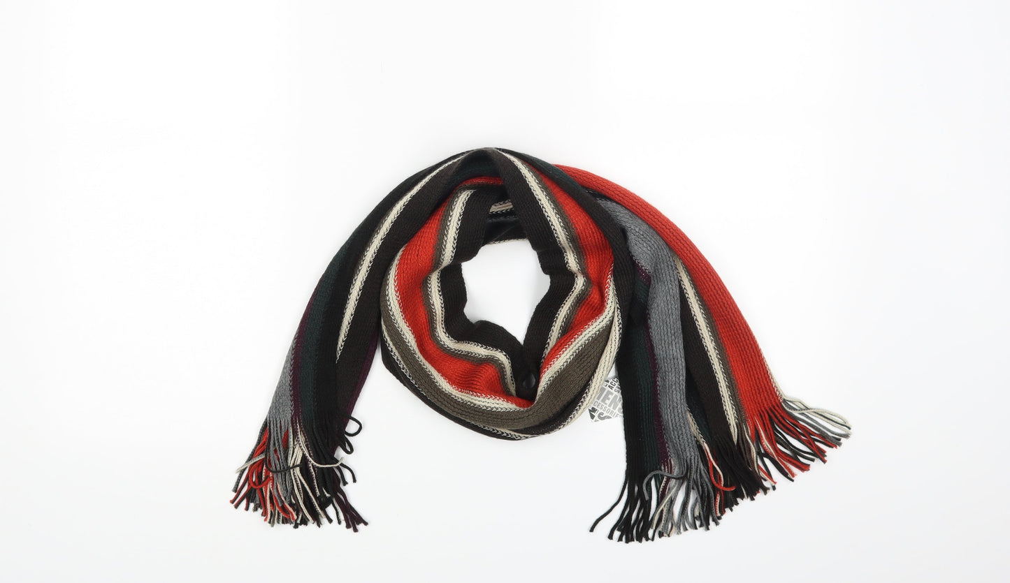 Preworn Unisex Grey Striped Scarf