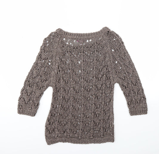 M&S Womens Brown Pullover Jumper Size M