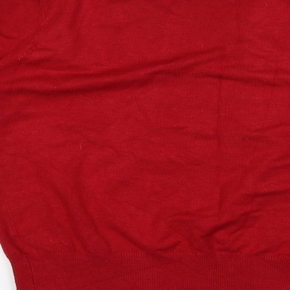 Love knitwear Womens Red Pullover Jumper Size 16