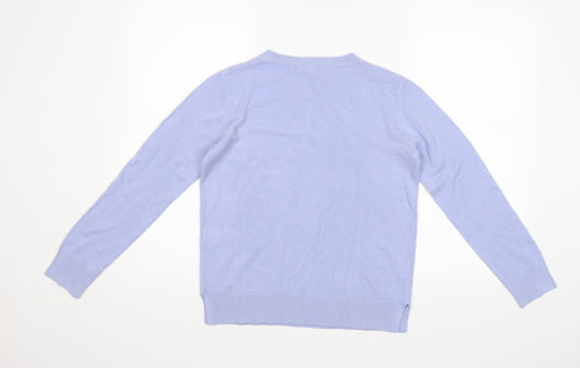 M&S Womens Blue Pullover Jumper Size 10