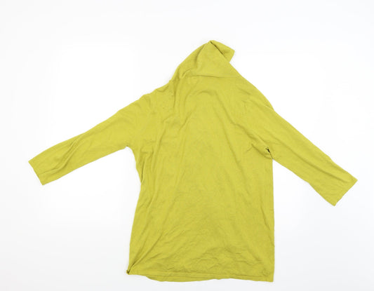 Linea Womens Yellow Basic Blouse Size L