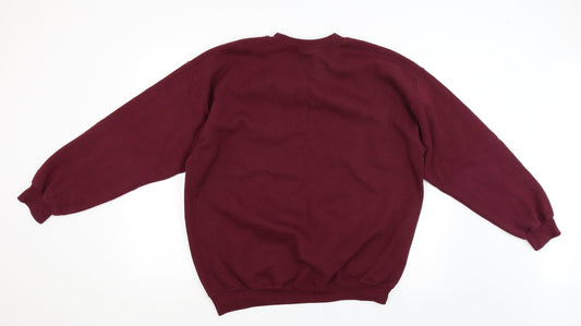 Gildan Mens Red Pullover Jumper Size L