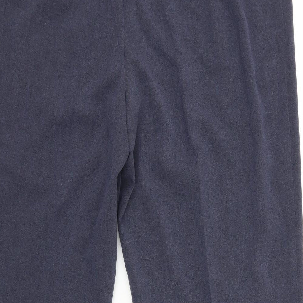 M&S Womens Black Dress Pants Trousers Size 14 L26 in