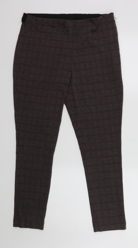 French Connection Womens Red Check Dress Pants Trousers Size XL L26 in