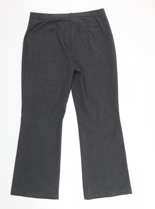 Soon Womens Grey Trousers Size 14 L28 in