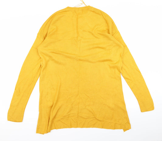 New Look Womens Yellow Cardigan Jumper Size 6