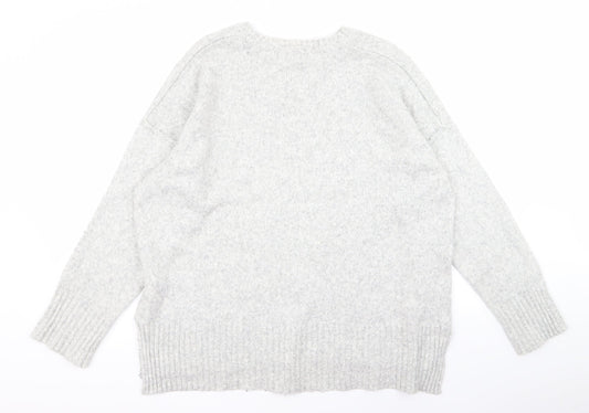 New Look Womens Grey Pullover Jumper Size L