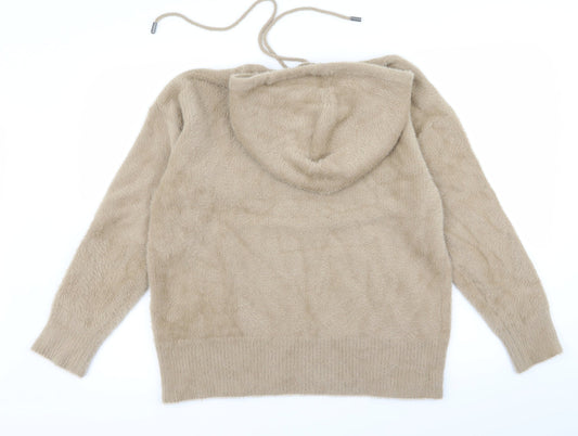 George Womens Beige Pullover Hoodie Size L
