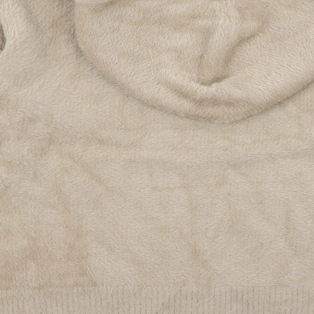 George Womens Beige Pullover Hoodie Size L