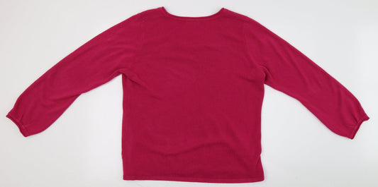 Per Una Womens Pink Pullover Jumper Size 20