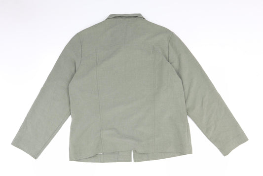 Bella Pasini Womens Green Jacket Size 18