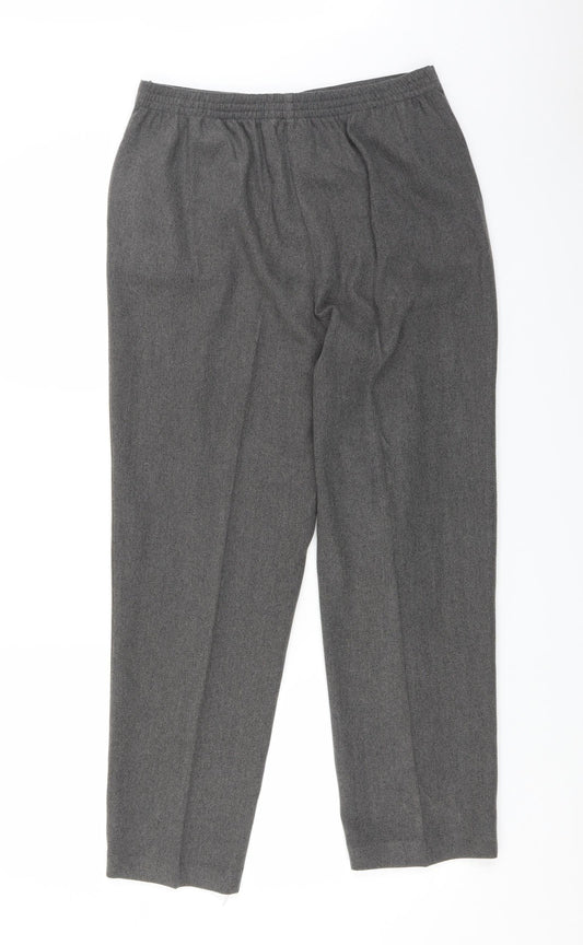 BM Womens Grey Trousers Size 12 L25 in