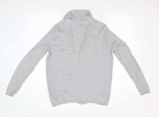 River Island Womens Grey Knit Cardigan Jumper Size M